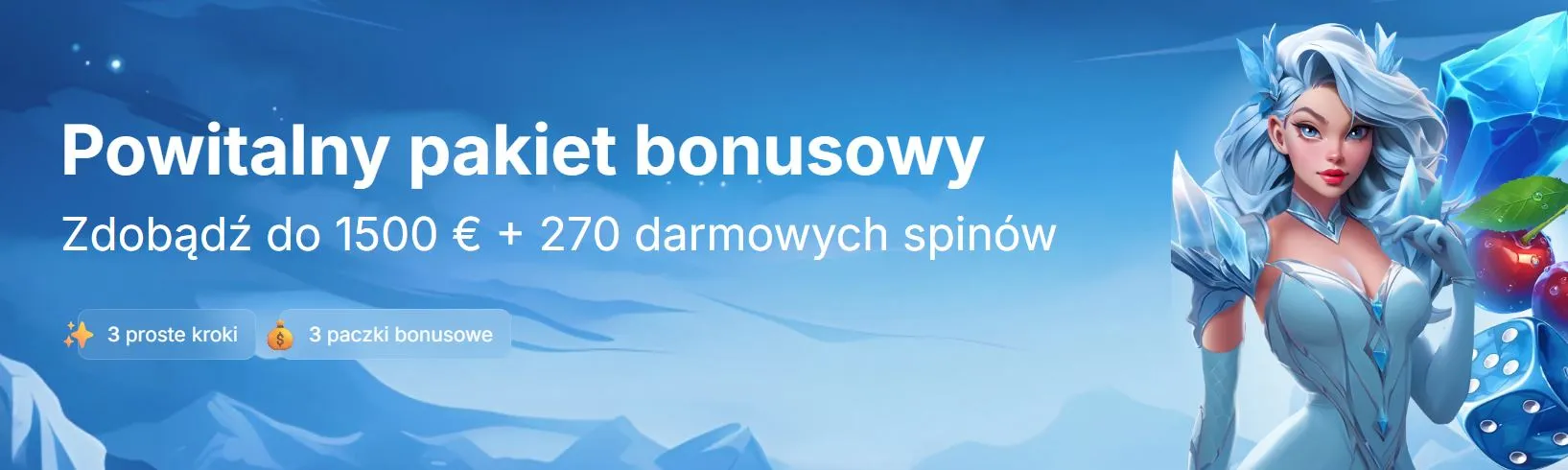 Zdobądź bonus powitalny do 6000 zł + 270 darmowych spinów