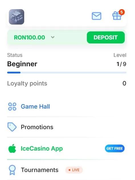 Ice Casino Bonus fără depunere