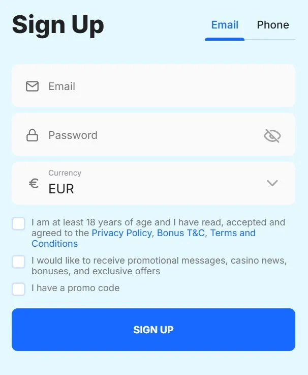 Ice Casino Registration